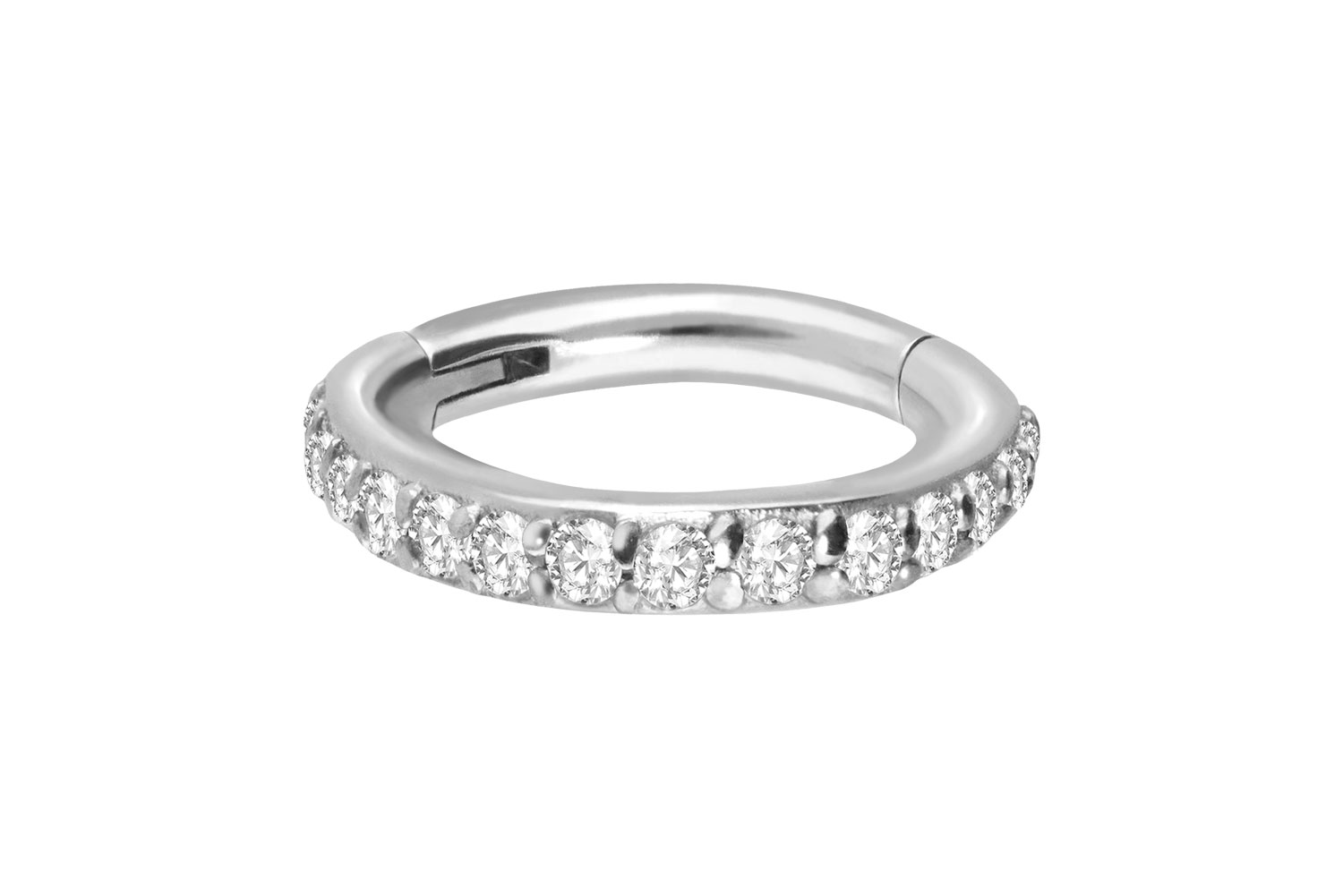 Chirurgenstahl Segmentring Clicker Piercing EINGEFASSTE KRISTALLE